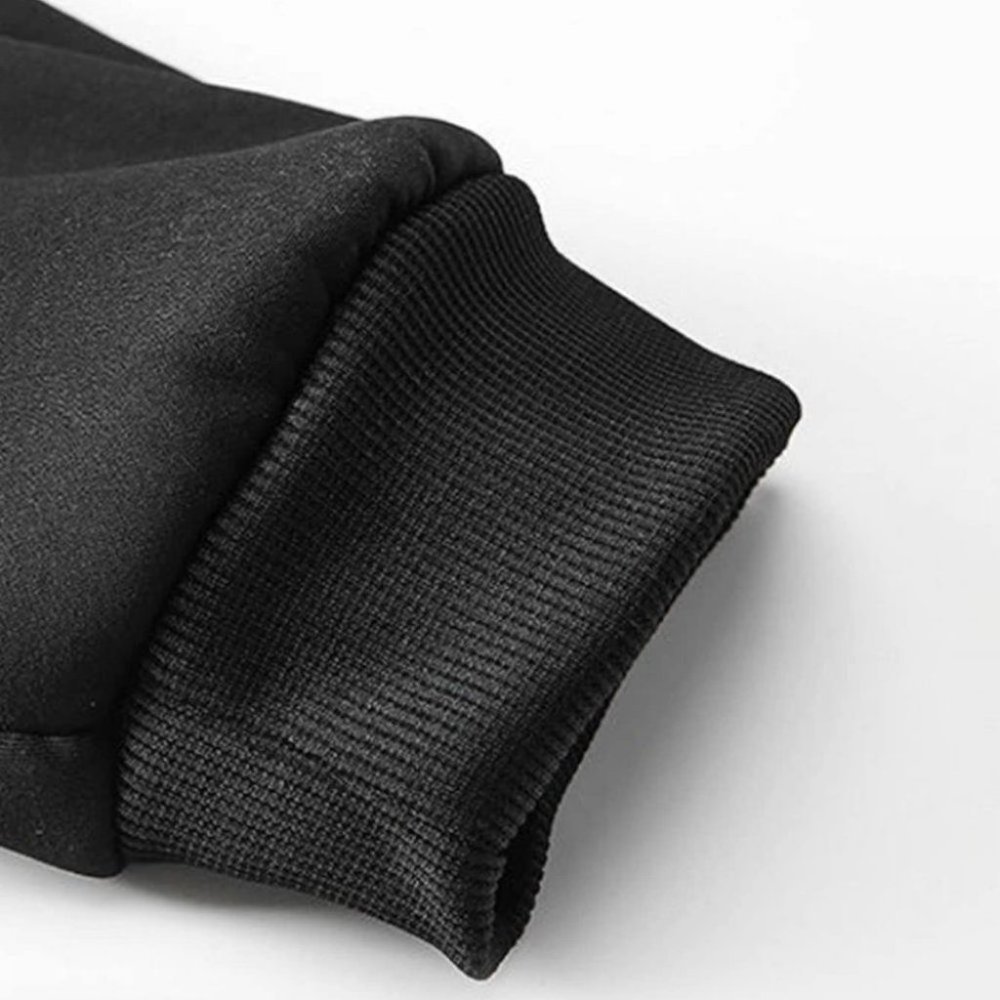 Black Mens Thermal Hoodie - Picture 5 of 7